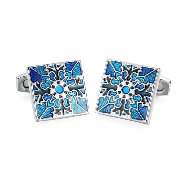 Klassinen ranskalainen paitahihansuuttimet Golden Silvery Blue Red Black Enamel Cufflink-tukku korujen lisävarusteet miehille lahja 13