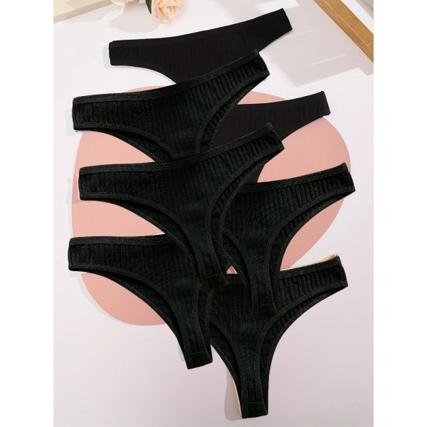 7 STK/ Set S-XL G-string Bomull Dam Underkläder Trosor Stringtrosa Kvinnliga Underkläder Sexiga Trosor Kalsonger Tjej Intimates Strings Set2 M