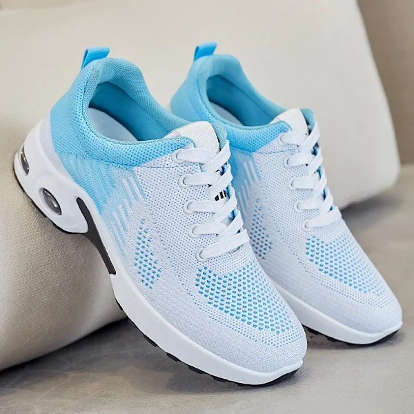 Nya Running Skor Damer Andas Sneakers Summer Ljus Mesh Luft Kudde Kvinnors Sportskor Outdoor Lace Up Träning Sho Sho Er A 38