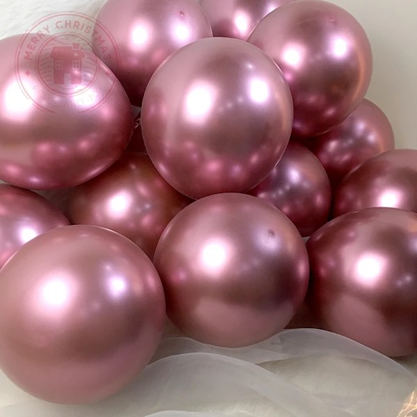 5-18Tums Jätte Chrome Metal Ballong Party Dekoration Latex Ballonger Metallic Gold Silver Festival Bröllopsscen Layout Leveranser red 5inch 30pcs