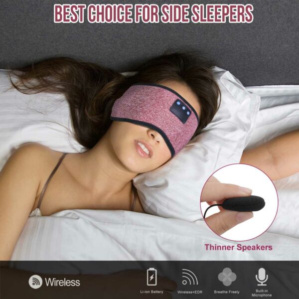 Sovhörlurar - Pannband & Ögonmask med Bluetooth Hörlurar grå gray
