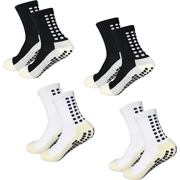 4 Par Mænd Fodbold Sokker Anti Slip Icke Slip Grip Pads Til Fodbold Basket Sport Grip Strømper 4 pairs angeor One Size