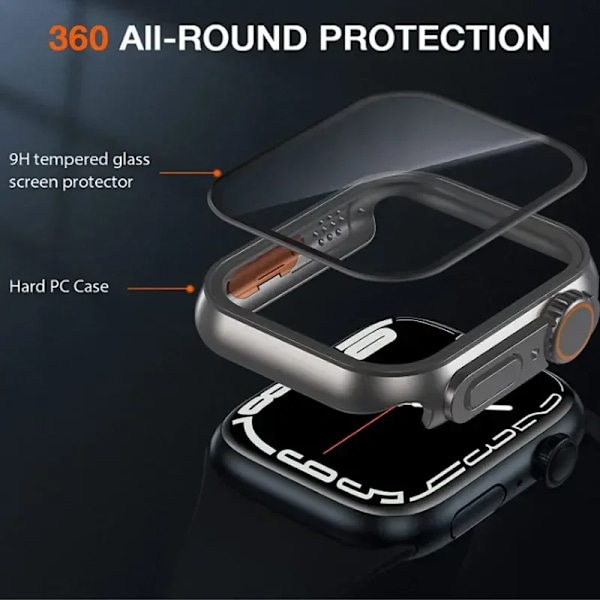 Härdat Glasöverdrag För Apple Watch Case 45Mm 41Mm 44Mm 40Mm 42Mm 38Mm Utseende Uppgradering Ultra I Bevakningsserie 8 7 Se 9 6 5 4 3. Starlight 40MM Series 4 5 6 SE