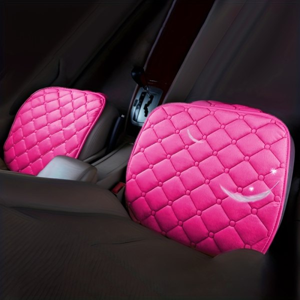 1st plysch cover, framsätesskydd för bil, universal sittdyna för de flesta bilar, fordon, stadsjeepar och mer, mjuk komfort, biltillbehör Pink