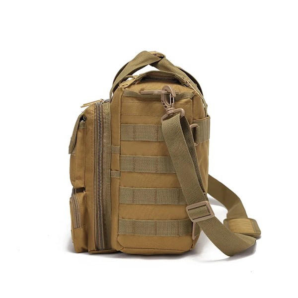 Militær Rygsæk Taktisk Molle Nylon Messenger Skuldertaske Laptop Håndtasker Aktentaske Udendørs Multifunktion Klatretaske Army Green