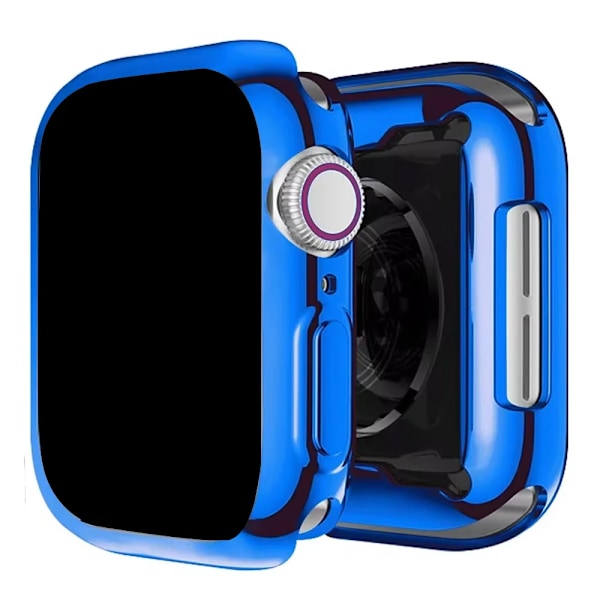 Tpu Omslag För Apple Watch Fall 45Mm 41Mm 44Mm 40Mm 42Mm 38Mm Full Stötfångare Skärmskydd För Iw Serie 9 8 7 Se 6 4 3. Blue 40mm Series 4 5 6 SE