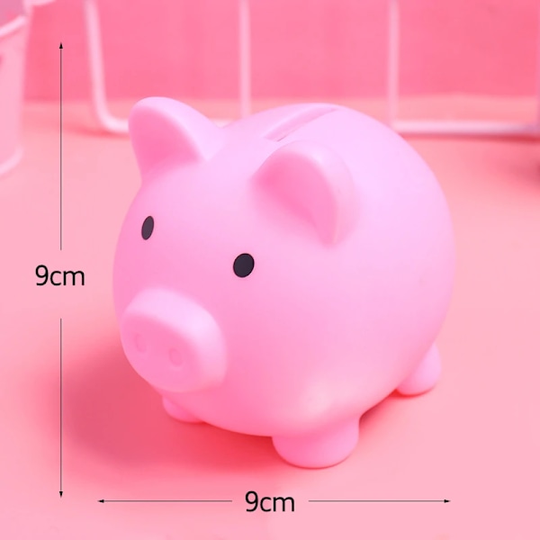 Lille Piggy Bank Pengebokse Opbevaring Børn Legetøj Hjem Indretning Penge Sparekasse Børn Piggy Penge Bankan pink