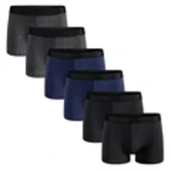6St Pack 2024 Män Trosor Bomull Underkläder Han Varumärke Boxer Och Underkläder För Homme Lyx Set Shorts Ruta Klippsats 6pcs -W2-1 XXL