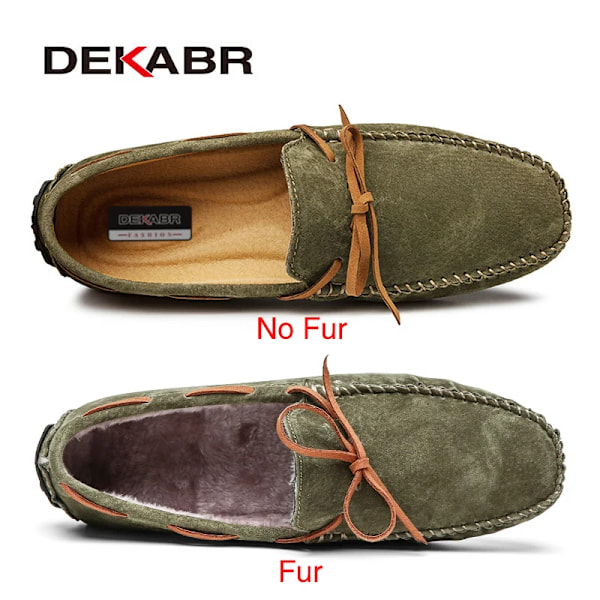 Dekabr Casual Män Äkta Läder Skor Sommar Andas Gröna Mäns Loafers Läder Skor Sapato Masculino Zapatos Hombrename 01 Mo Green 7