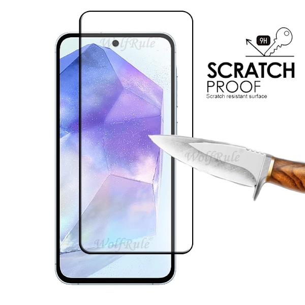 1/2/3/4 kpl Koko Näytön Karkaistu Lasi Samsung A55 Lasille Samsung Galaxy A55 Karkaistu Lasi 9H Näytönsuoja Samsung A55 A52 A53 A545 2 Front Glass For A53 5G