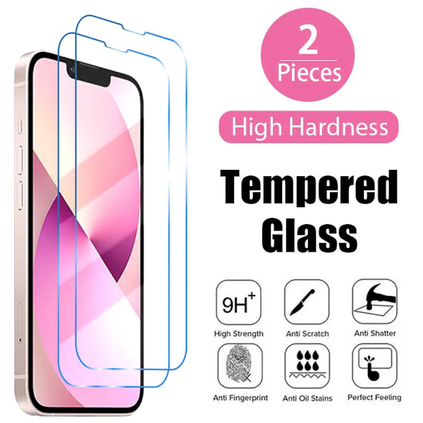 2Pcs Härdat Glas För Iphone 11 12 13 14 Pro Xr Xs Max Skärmskydd För Iphone 14 12 Pro Max. Mini 7 8 6 6S Plus Se Glas For iPhone SE 2022 2 Piece Glass