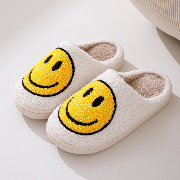 Smiley Face Tofflor Dam Smile Tofflor vit vit 38-39