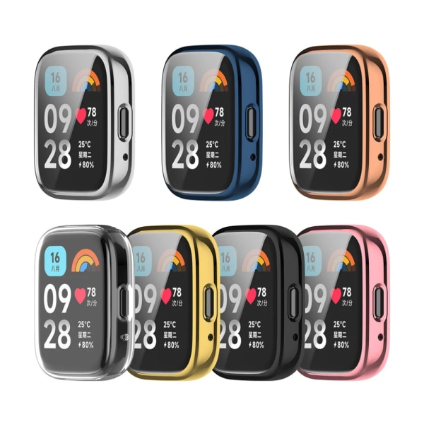 TPU- cover för Xiaomi Redmi Watch 4 Smart Watchband case Skyddsskal för Xiaomi Redmi Watch 3 Active/Lite Rose Gold Redmi W3 Active Lite