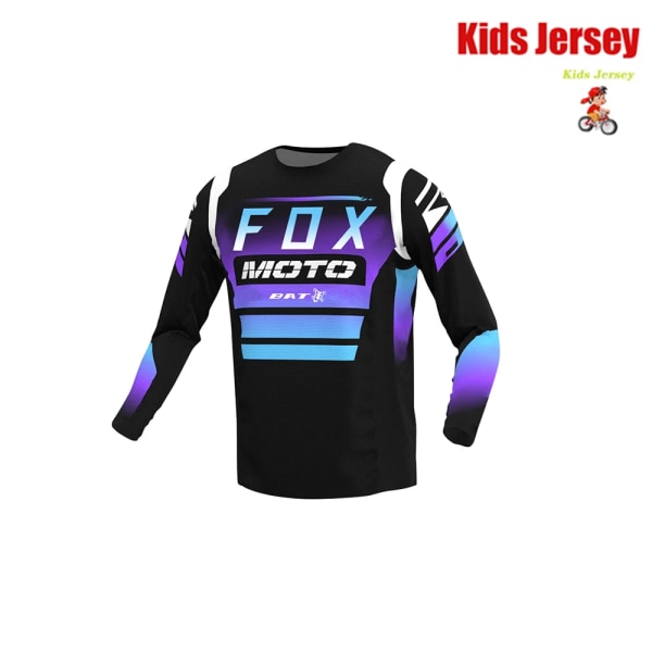 BAT FOX Barntröja Downhilltröjor Mountainbikeskjorta Motorcykel T-shirt för barn Cykeltröja Cykelkläder KA-AL077 L
