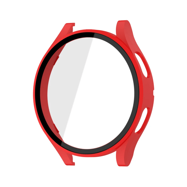 Fodral i härdat glas+ för Samsung Galaxy Watch 4/5/6 44 mm40 mm skärmskydd Bumper Shell Hårt Matt All Around Cover Red Galaxy Watch 5 40mm