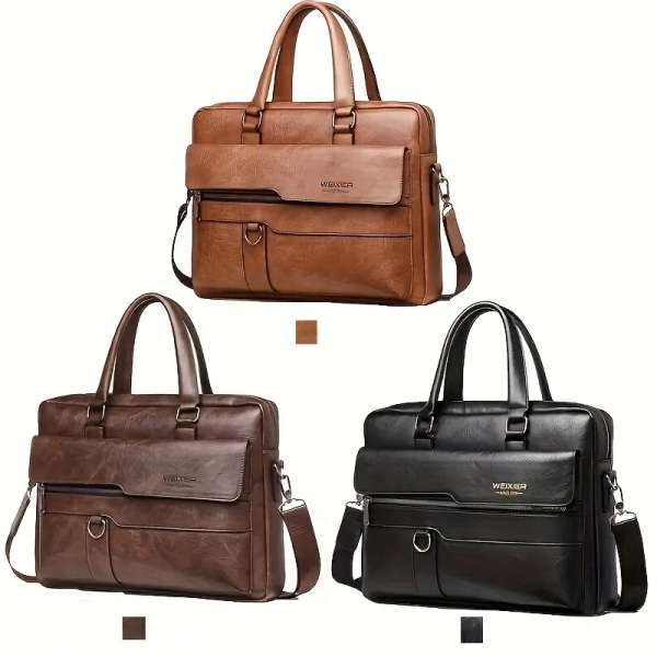 1pc Men's Bag Handbag Shoulder Bag Retro Bag Briefcase Business Computer Bag Messenger Bag Briefcase