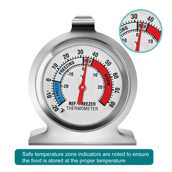 1~20 stk. rustfrit stål mini køleskab termometer temperatur sensor skive høj nøjagtighed køleskab fryser -30 til 300 °C til hjemmet Style A 3pcs