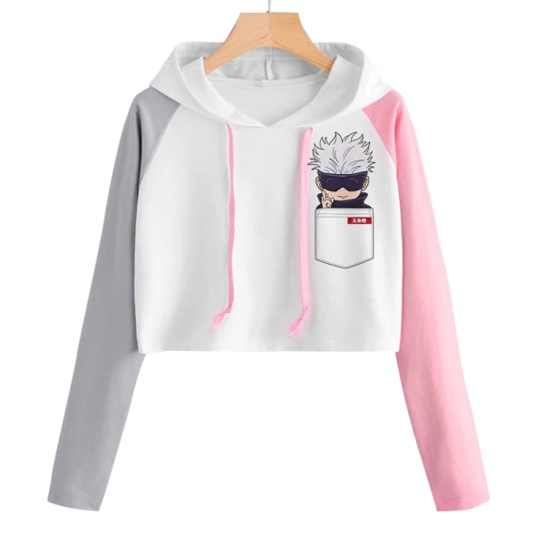 Jujutsu Kaisen Anime Hoodie Dam Harajuku Fashion Streetwear Tröjor Gojo Satoru Kawaii Cartoon Sweatshirts 90-tal Hoody Dame 16102 XXL