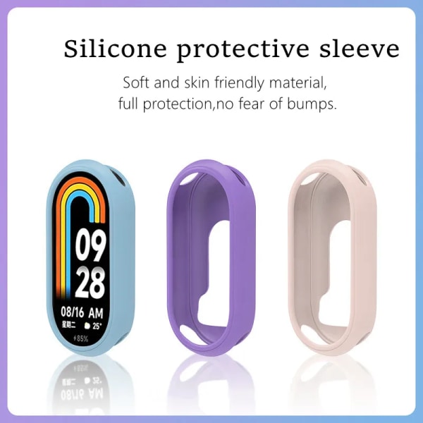 Andningsbar rem för Xiaomi Mi Band 8 Rem Ersättningsfärg Silikonarmband TPU-rem för Xiaomi MiBand 8 Strap B19 For xiaomi mi band 8