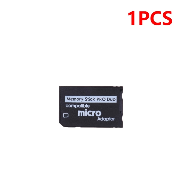 1-5PC Mini Memory Stick Pro minneskortadapter för PSP MS-kort till Memory Stick-adapter Converter för 2GB minne SD-kort 16GB TF Black 1PCS