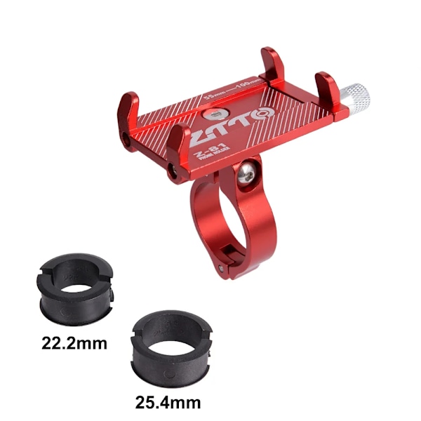 Ztto Cykeltelefonholder Pålidelig Montering Universal Mtb Mobiltelefon Gps Metal Motorcykelholder Til Vejcykel Moto M365 Stål Red