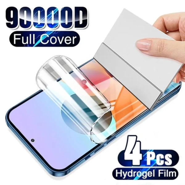 4st Hydrogelfilm för Samsung Galaxy S23 S20 S21 S22 Plus Ultra FE Note 20 9 10 Plus A52S A30 A53 A51 A50 A21S Skärmskydd Note 10 Plus Hydrogel Film