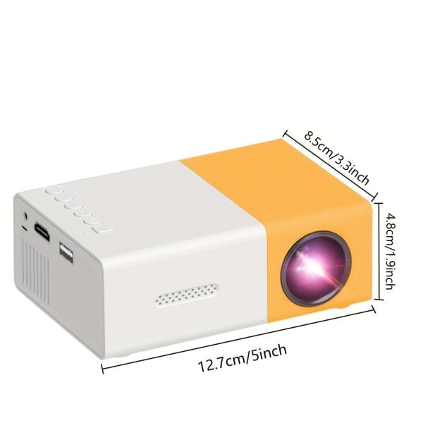 YG300 projektor, 30 ANSI lumen grundmodell, inbyggt 240P stöder avkodning 1080P videouppspelning, mini hemmabio, bärbar utomhusprojektor