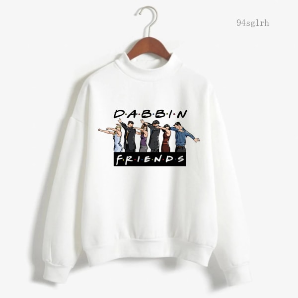 Vänner TV-program Rolig tecknad huvtröja Toppar Dam Långärmad tröja Harajuku Casual Streetwear Anime Grafisk Ullzang Sweatshirt 1 XL
