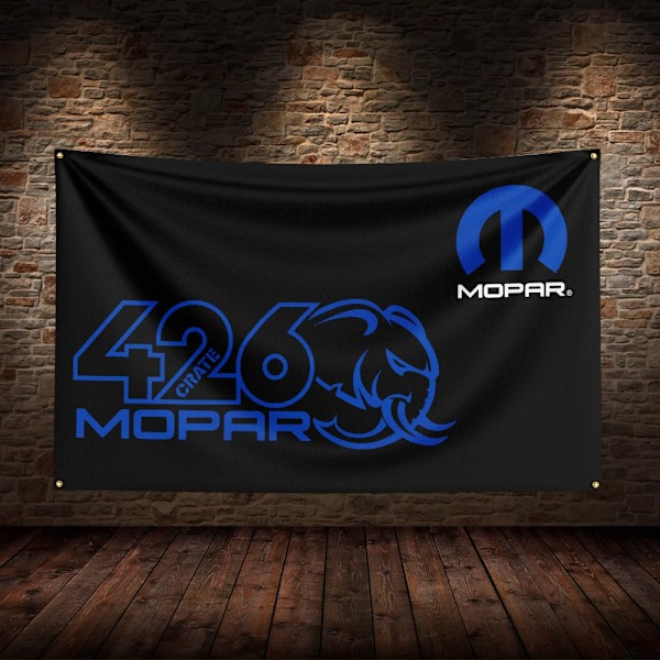 3x5 Ft M-Mopars'pexis'pexis Racing Flag Polyester Tryckt Bilflaggor för Rum Garage Dekoration ZZZ774 60 x 90cm