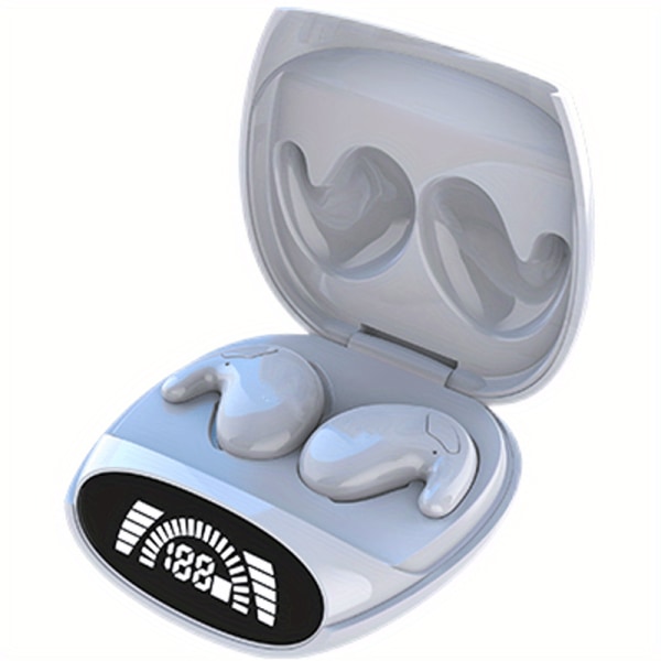 Trådlöst headset Ultratunt On-Ear Sports Bass Ultralång Standby Mini & Invisible Universal För Android och Apple White