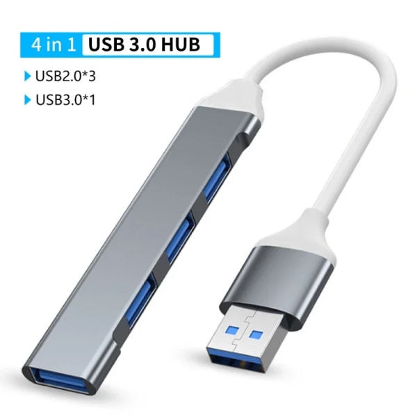 USB C Hub Typ C 3.0 Adapter till 4K HDMI SD TF-kort PD Fast Charge Splitter Dockningsstation Hub för telefon MacBook-dator 4 in 1 USB3.0
