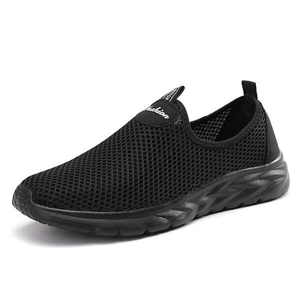 Yrzl Sneakers Män Sommar Casual Skor Män Mesh Andas Utomhus Icke Slip Sport Skor Slip På Loafers För Män Piu Storlek 39-46 Black 41