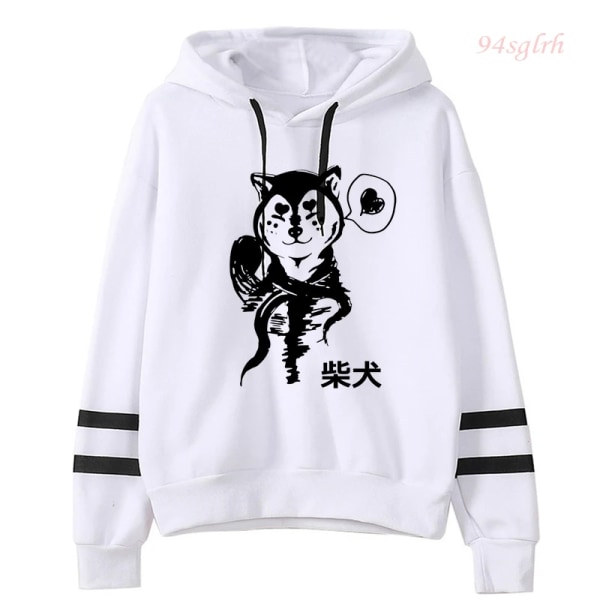 Shiba Inu Hoodie Harajuku Rolig Cartoon Pullover Kvinnor Ulzzang Söt Koreansk Stil Kawaii Sweatshirt Streetwear 90-tal Hoody Kvinnlig 817 Asian 2XL