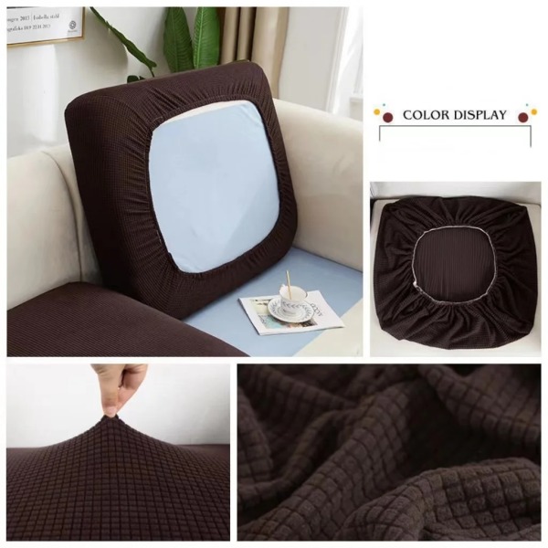 Tjocka elastiskt cover för vardagsrum Enfärgad möbelskydd Soffa Cover överdrag avtagbara sofföverdrag Color 4 E2 ( 95-135cm ) 1pc