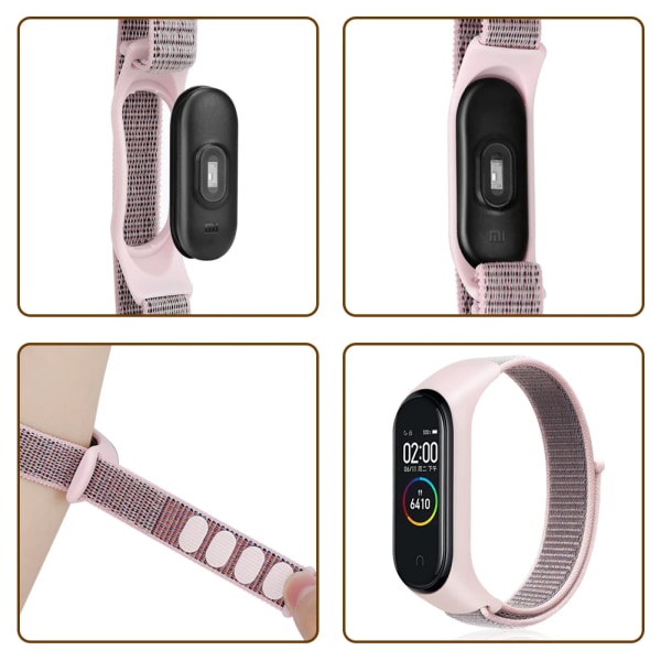 Armband för mi band 8 7 6 Rem Nylon Sport loop watch Bälte pulsera correa Mi band 4 Armband för xiaomi Mi band 5 4 Armband Camel 26 For Mi Band 3