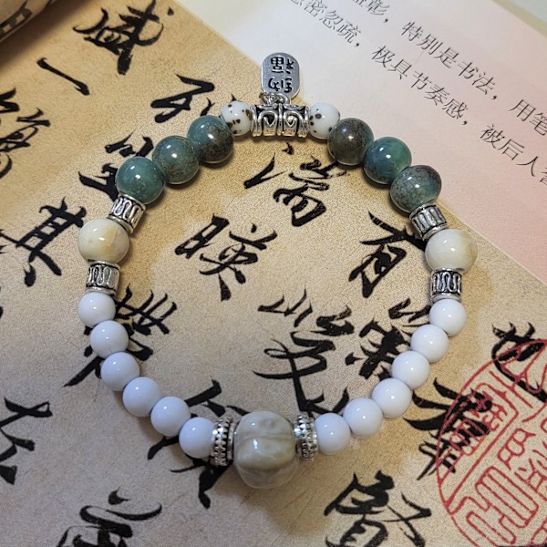 Jingdezhen Ten Yuan 3 Sträng Explosiv Brand Keramiska Armband Porslin Pärlor Armband Handgjorda Keramiska Smycken Nationella Smycken Slätt Light Gray