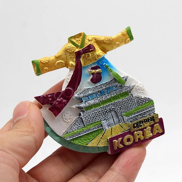 3D magnetisk kylskåp Myanmar turism souvenir i chonglimen Sydkorea nationalflagga magnet kylskåpsmagneter samling gåvor Seoul Mansion