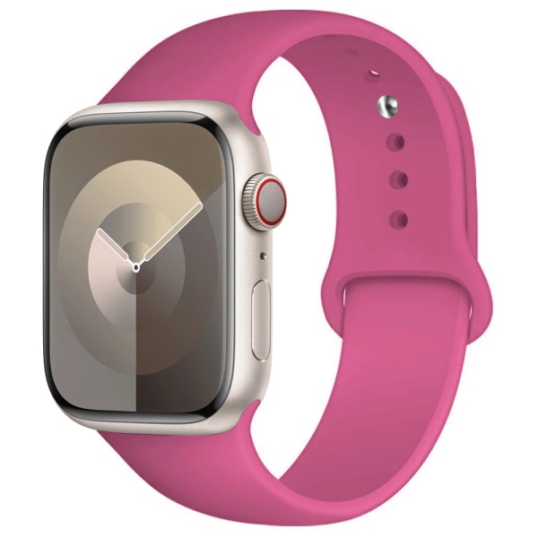 Silikonrem för Apple Watch -band 44 mm 40 mm 45 mm 41 mm 49 mm 42 mm 38 mm 44 mm Sportarmband iWatch Series 9 8 7 SE 6 5 4 Ultra 2 Dragon Fruit 42 44 45 49 mm S-M