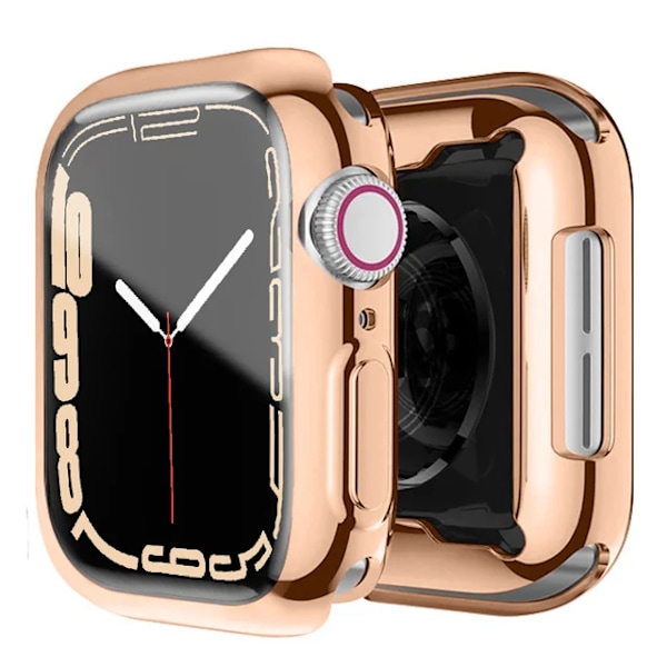 Skærmbeskyttelse til Apple Watch Fall 45Mm 41Mm 44Mm 40Mm 42Mm 38Mm Fuld Tpu Stødpude Dækning Tilbehør Serie 9 8 7 Se 63 Rose gold Series456 SE 40MM