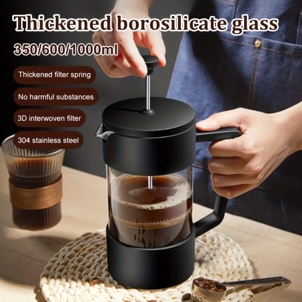 Brygg utsökt kaffe hemma med denna 1st kaffebryggare - 350/600/1000 ml kapacitet! 1000ML