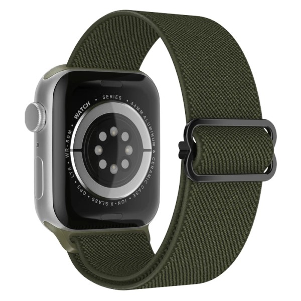 Scrunchie -rem för Apple Watch Band 44mm 40mm 38mm 42mm 49mm Elastiskt nylon IWatch Series Ultra 7 8 9 Se 3 6 45mm 41mm 6 Army green 38mm 40mm 41mm
