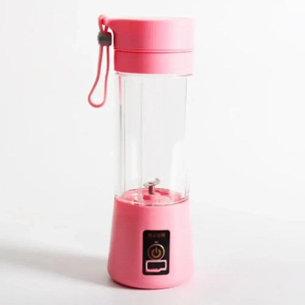 380ml bærbar elektrisk frugtpresser hjem USB genopladelig smoothie maker blendere maskine sportsflaske juicerkop Pink