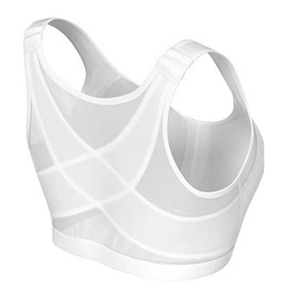 Lift Up BH Nya Kvinnor Push Up BH:ar Andas Underkläder Stötsäker Sport Stöd Fitness Hållningskorrigering Cross Back Tops WHITE M