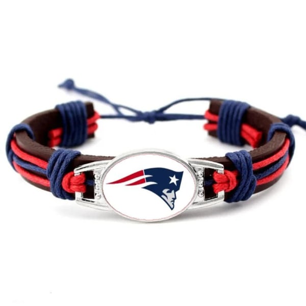 32 National Football League Fashion Läderarmband är justerbara för män och kvinnor Patriot