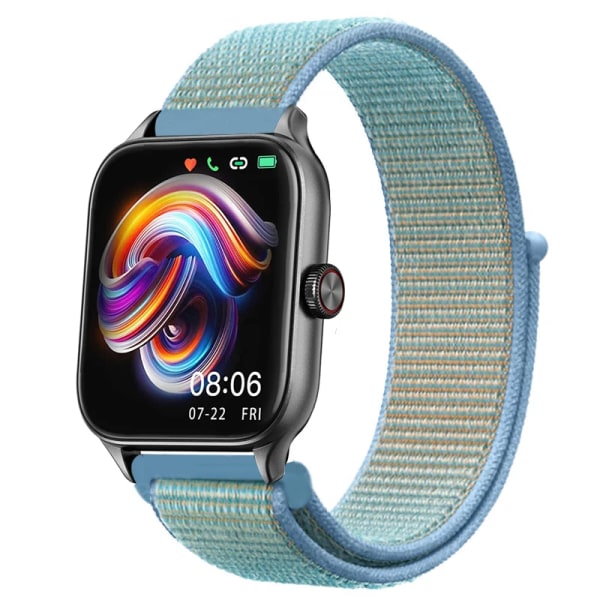 20mm 22mm Nylon Loop band För Amazfit GTS4/2/3/3pro/2e/GTS2 Mini/GTR 4 42mm/47mm/GTR2/2e/stratos bältesarmband Amazfit bip rem 42 ju lan color 22mm