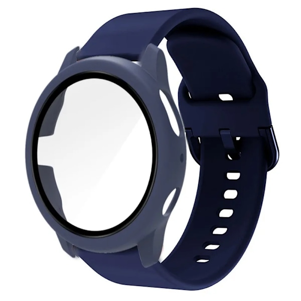 20Mm Remfodral För Samsung Galaxy Watch 4/5/6 40Mm 44Mm Band För Galaxy Klocka Active 2 40Mm 44Mm Skyddande Stötfåglar Midnight Blue Galaxy Watch 6 40mm