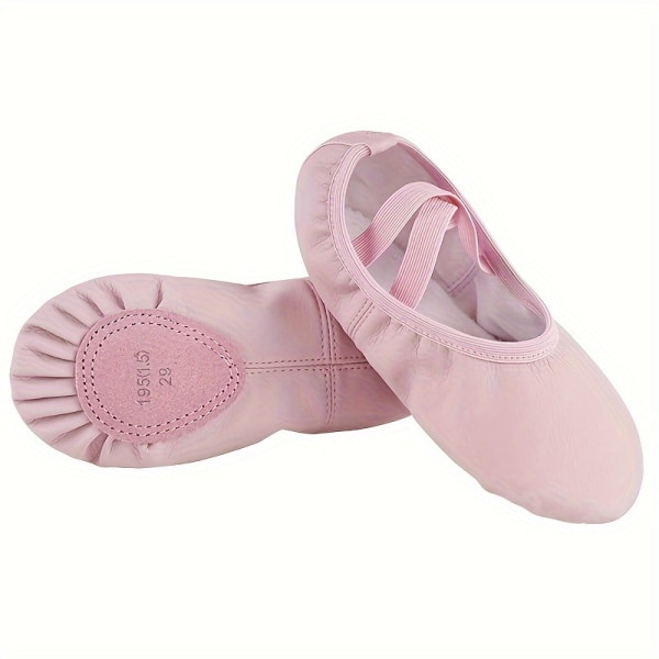 Trendiga rejäla balettdansskor för flickor, bekväma halkfria mjuk sula Vattentäta sneakers för barn Dansföreställning pink CN25(EU28)