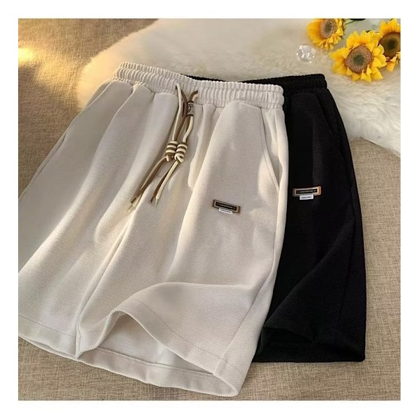 Enkelt Nya Sportbyxor Casual Byxor Modemärke Lös Byxor Mäns Ungdom Mode Trendy Solid Färg Apricot XXL