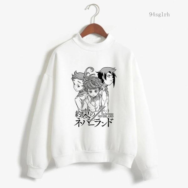 The Promised Neverland Hoodie Herr Harajuku Mode Streetwear Emma Norman Ray Kawaii Cartoon Graphic Sweatshirt Unisex Man 30955 L