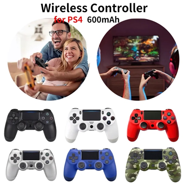 Kontroller För Ps4 Slim Pro Joystick Gamepad Dual Vibration Trådlös Bluetooth Joypad För Playstation 5 Joypad. Pc/Ios/Android white